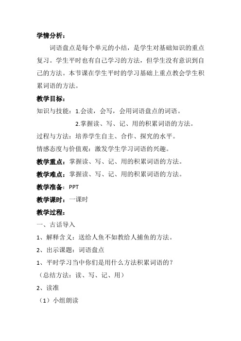人教课标版六年级语文下册《 词语盘点》公开课PPT课件_1