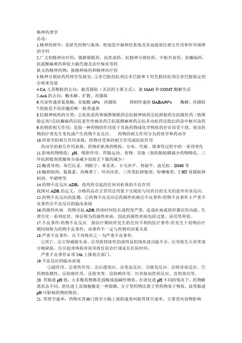 精神药理学
