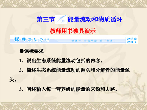 (教师用书)高中生物 第6章 第3节 能量流动和物质循环同步备课课件 浙科版必修3