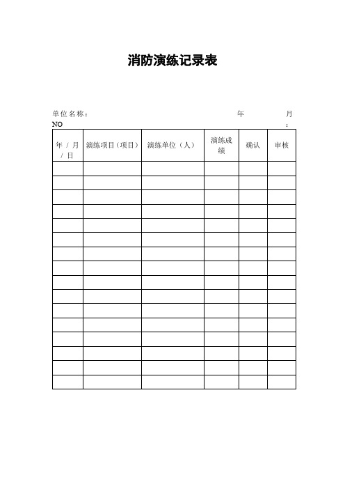 消防演练记录表(doc格式)