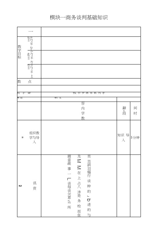 模块一商务谈判基础知识.doc