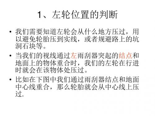 非常详尽实用的新手车位感判断图解页PPT文档