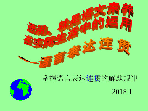 (推荐)语言连贯PPT演示课件