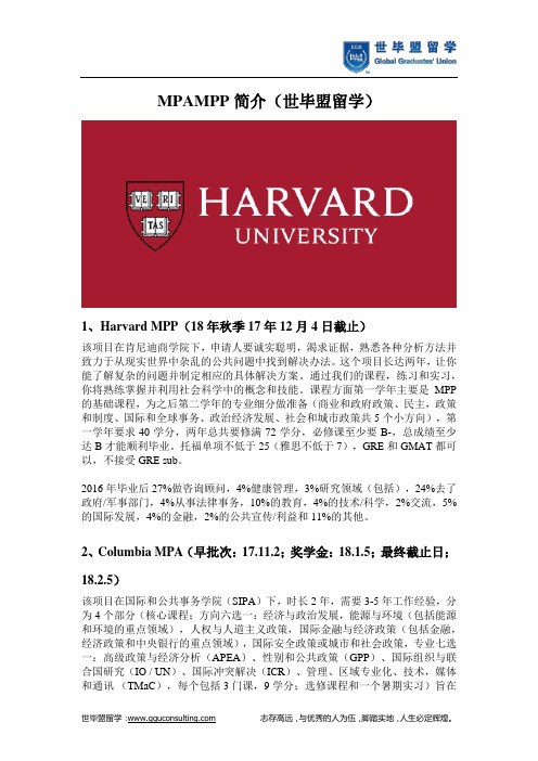 MPAMPP简介(世毕盟留学)