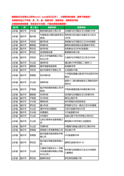 2020新版山东省临沂市数码有限公司工商企业公司商家名录名单黄页联系电话号码地址大全444家