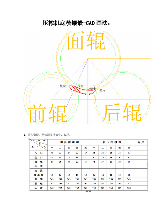 糖厂CAD底梳画法