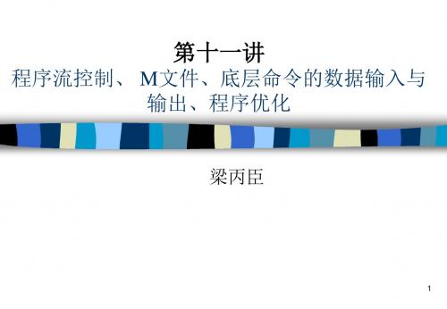 MATLAB编程基础第11讲--M文件、底层IO命令的数据输入与输出程序优化