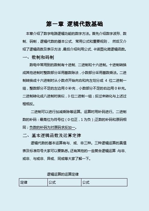 数电~第一章总结