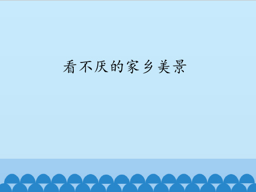二年级道德与法治上看不厌的家乡美景课件PPT