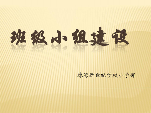 班级小组建设