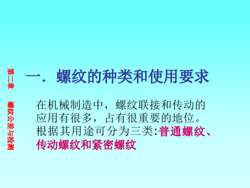螺纹公差及检测PPT课件