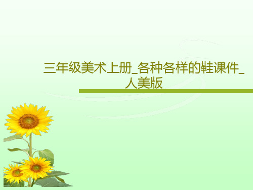 三年级美术上册_各种各样的鞋课件_人美版共38页文档