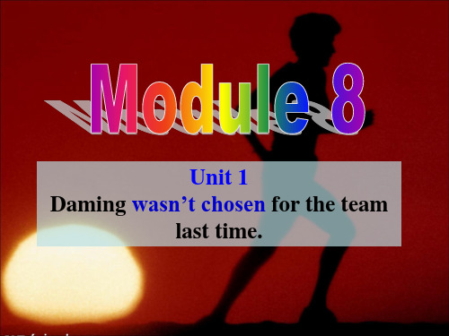 九年级上学期英语课件：Module 8 Unit 1 Daming wasn’t chosen for the team last time (共41页)