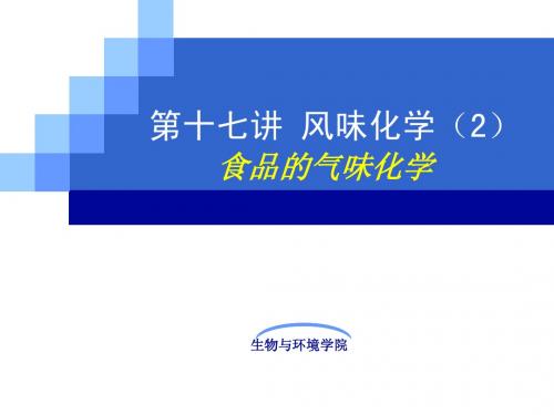 第十七讲风味化学(2)
