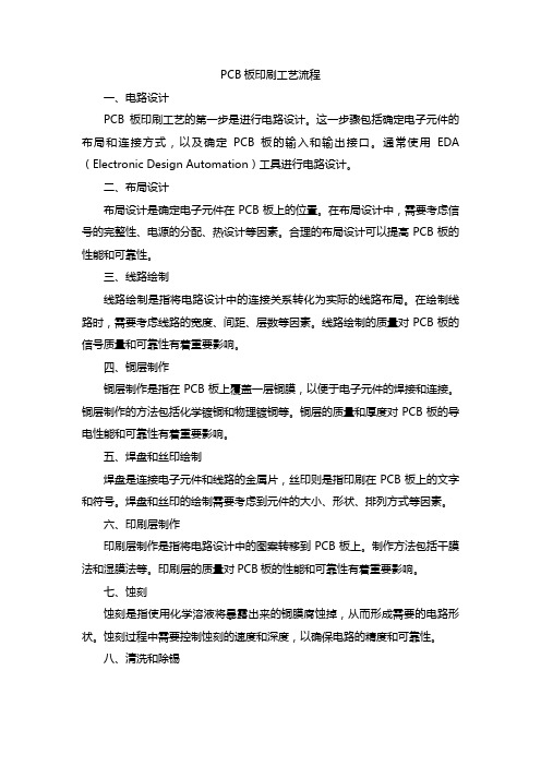 pcb板印刷工艺流程