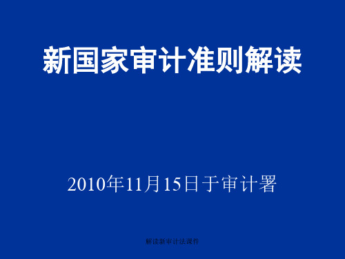 解读新审计法课件