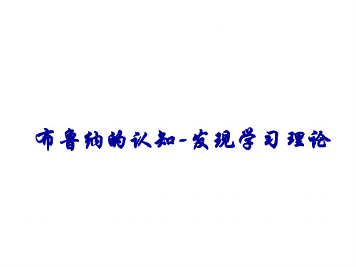 布鲁纳的认知-发现学习