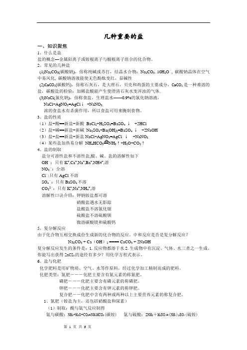 几种重要的盐