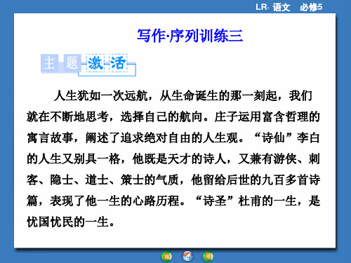 精编WORD版 高考作文一轮复习指导课件 写作序列训练3