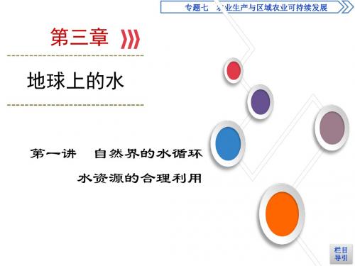 大一轮高考总复习地理课件：第3章 第1讲 自然界的水循环 水资源的合理利用