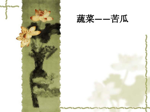 蔬菜——苦瓜ppt课件