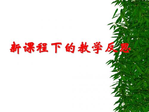 新课程下的教学反思 共83页PPT资料