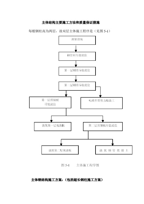 主体结构主要施工方法和质量保证措施