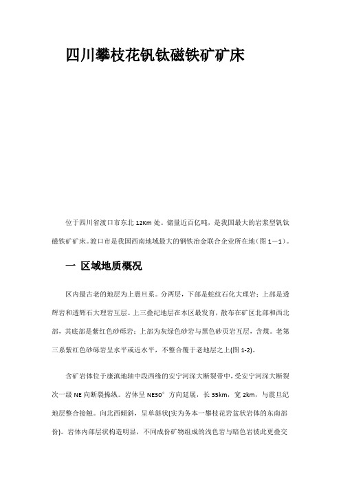 四川攀枝花钒钛磁铁矿矿床