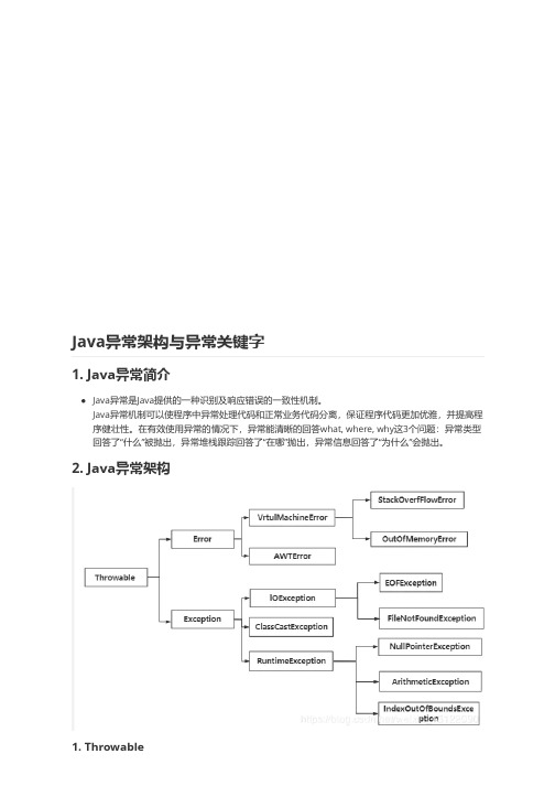 Java异常面试题 33道