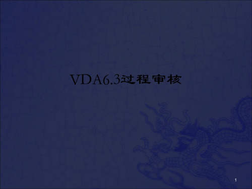 VDA6.3过程审核中英文对照