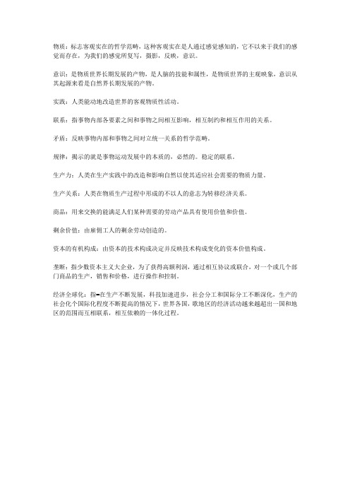 马哲名词解释