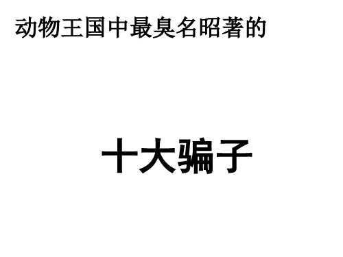 动物世界的十大骗子