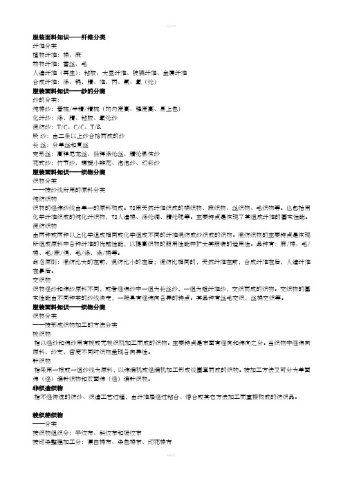 服装面料知识(分类编)