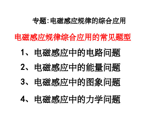 法拉第电磁感应定律的四类问题