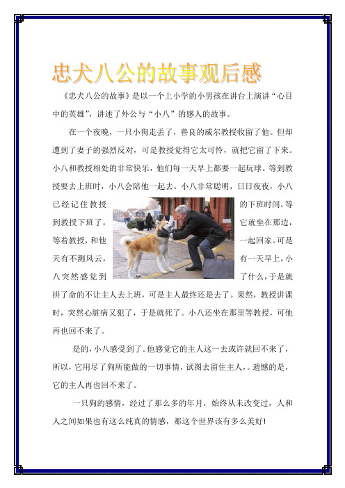 忠犬八公的故事