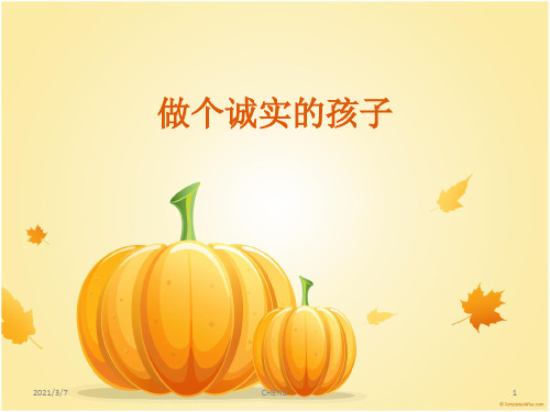 做个诚实的孩子PPT课件