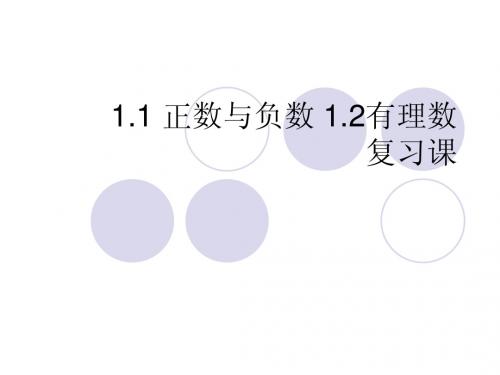 复习：正数与负数;有理数