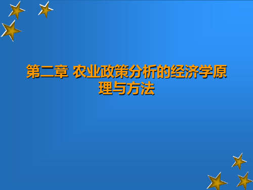 钟甫宁 农业政策学 第2章
