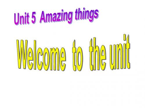 【最新】牛津译林版七年级英语下册Unit 5 Amazing things精品课件(共35张PPT)