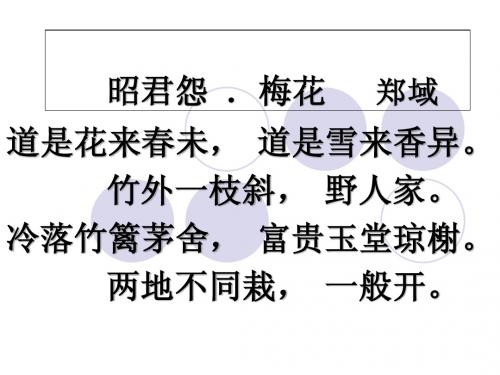 昭君怨 .梅花   郑域