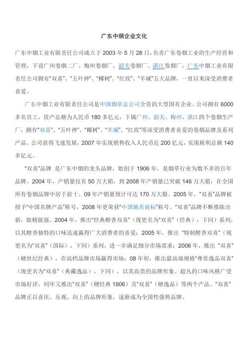 广东中烟企业文化