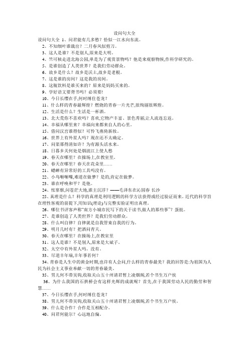 设问句大全