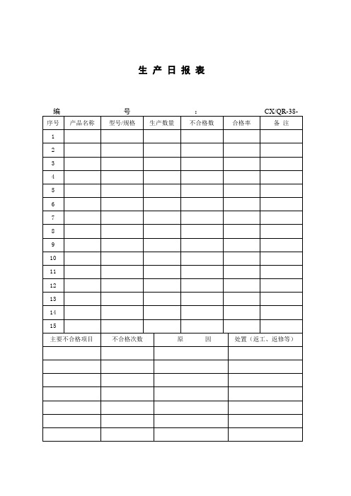 生产日报表(doc格式)