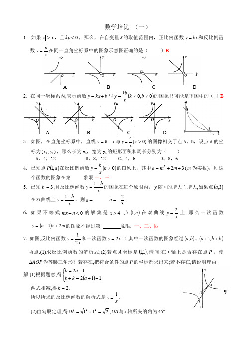 八下数学培优( 含答案)