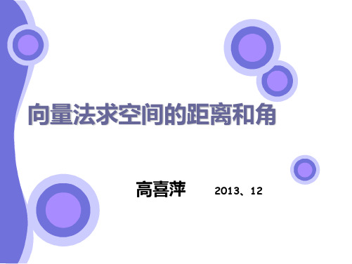 2空间角与距离的向量解法 文档之家