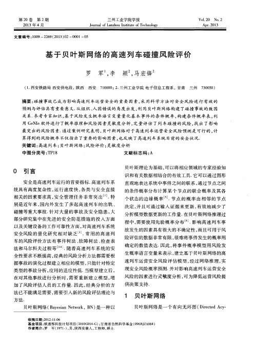 基于贝叶斯网络的高速列车碰撞风险评价