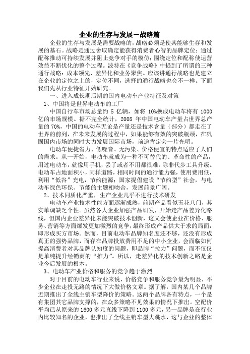 企业的生存与发展 战略篇