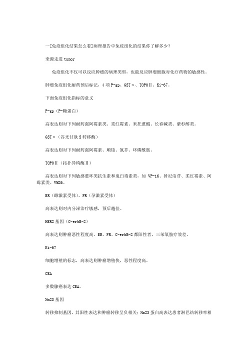 免疫组化结果怎么看