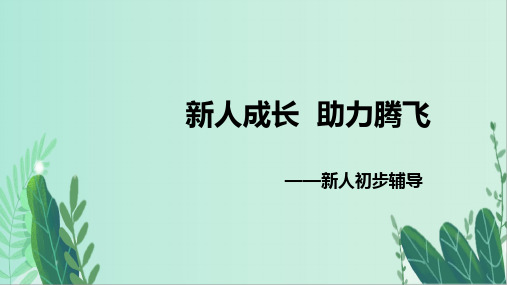 新人初阶辅导