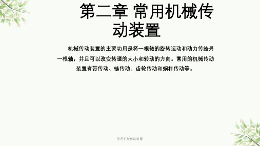 常用机械传动装置课件